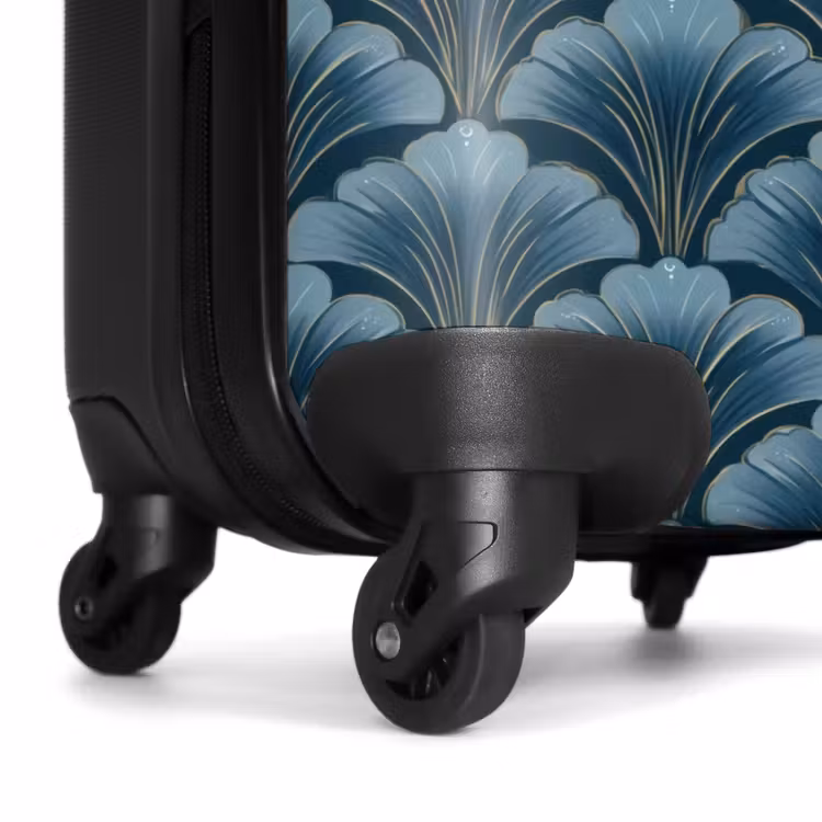 Suitcase - Pattern - Ginkgo leaf - Blue — 6