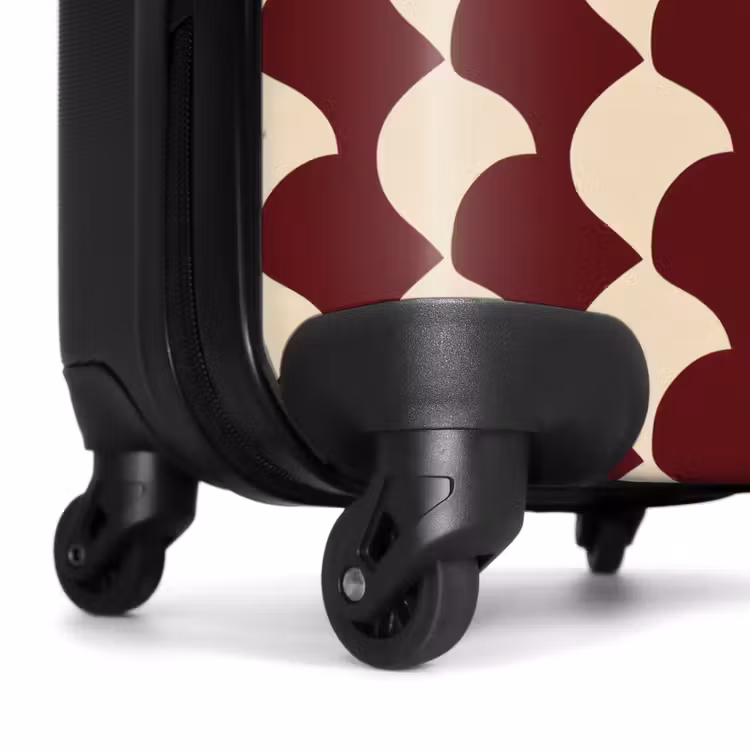 Suitcase - Red - Tile pattern - Cream — 6