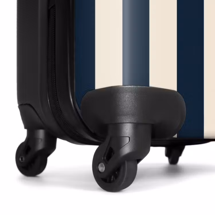 Suitcase - Vertical stripes - Blue - Cream — 6