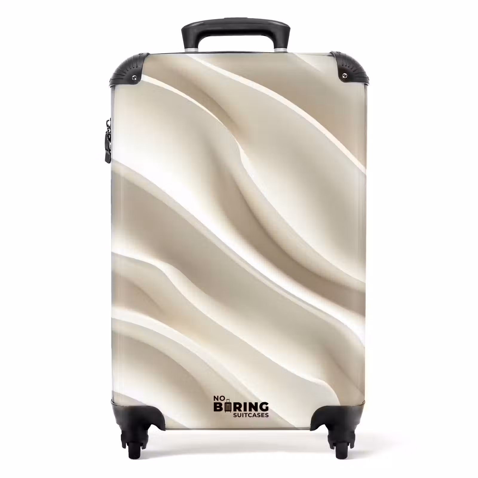 Suitcase - Diagonal - Waves - Cream — 1