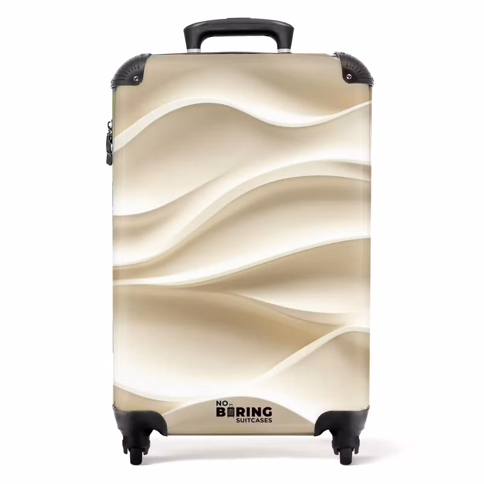 Suitcase - Lines - Wavy - Cream — 1