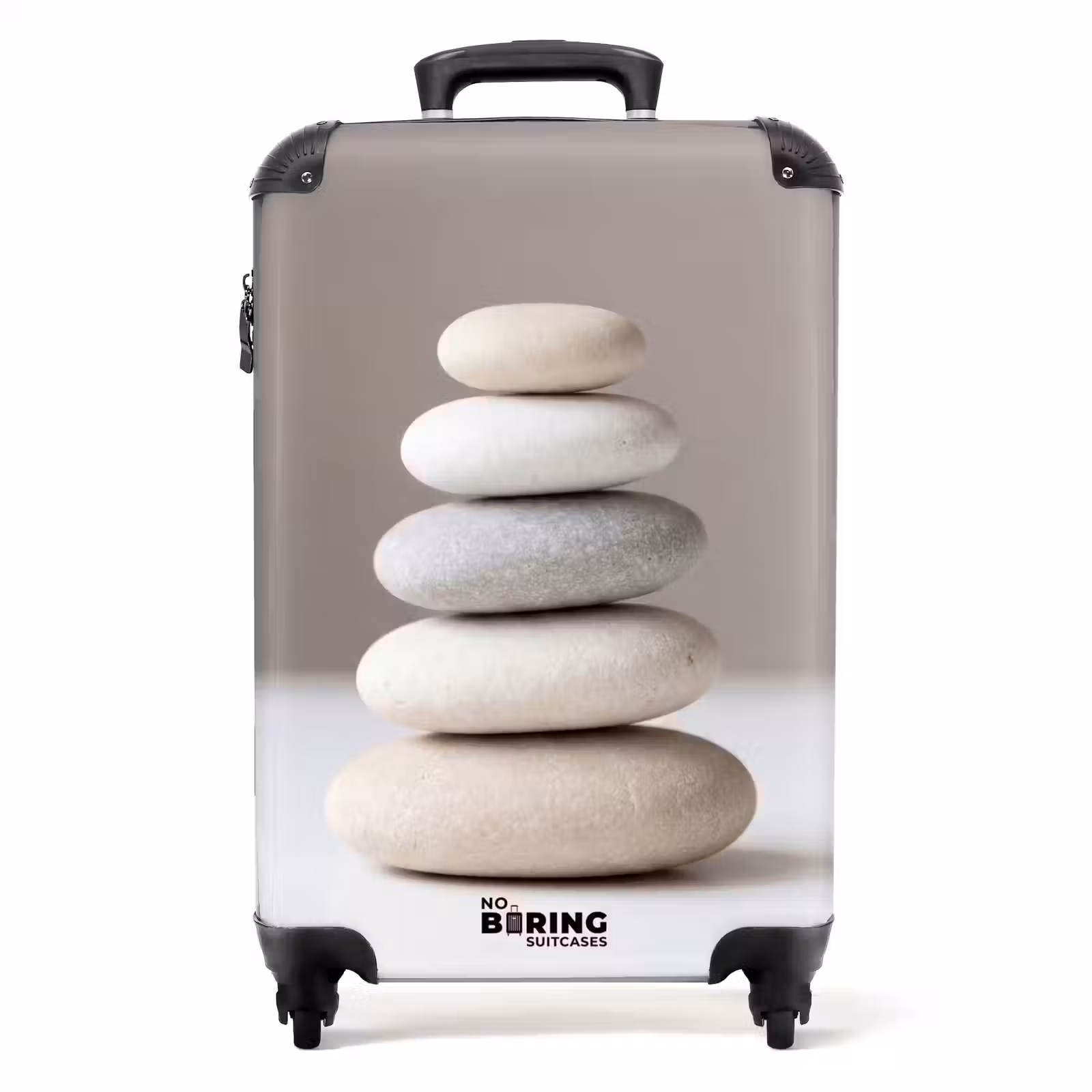 Suitcase - Stacked - Stones - Gray — 1