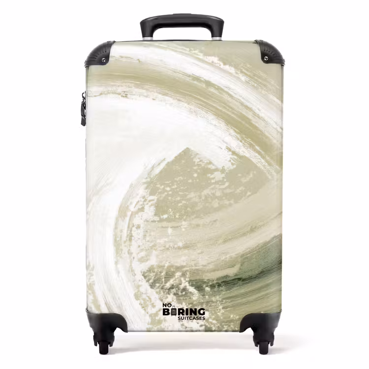 Suitcase - Abstract - Brush strokes - Waves - Green — 1
