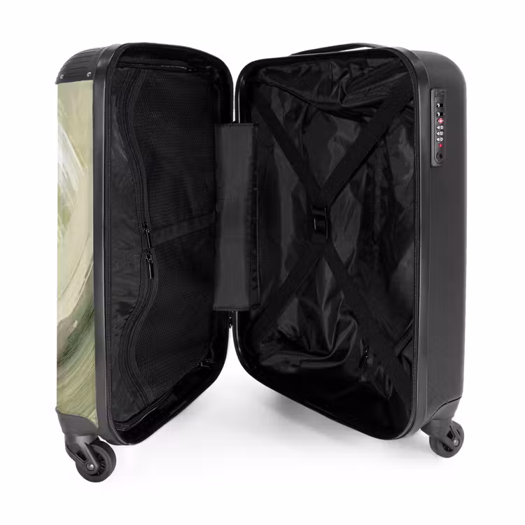 Suitcase - Abstract - Brush strokes - Waves - Green — 3