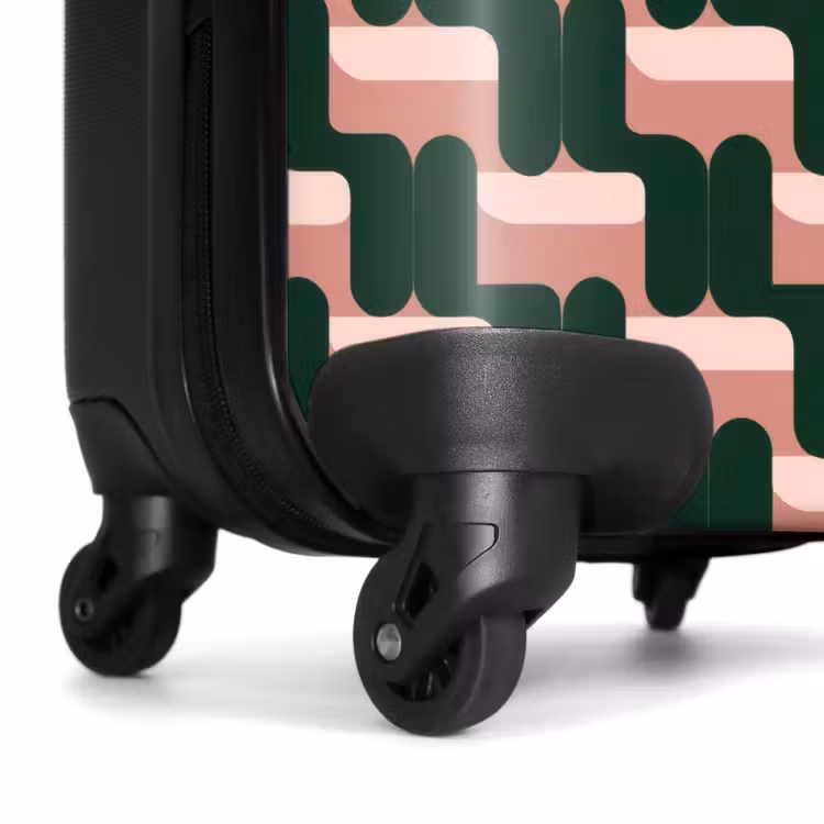 Suitcase - Braid pattern - Green - Pink - Geometric — 6