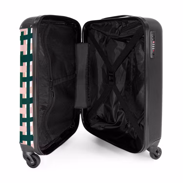 Suitcase - Braid pattern - Green - Pink - Graphic — 3