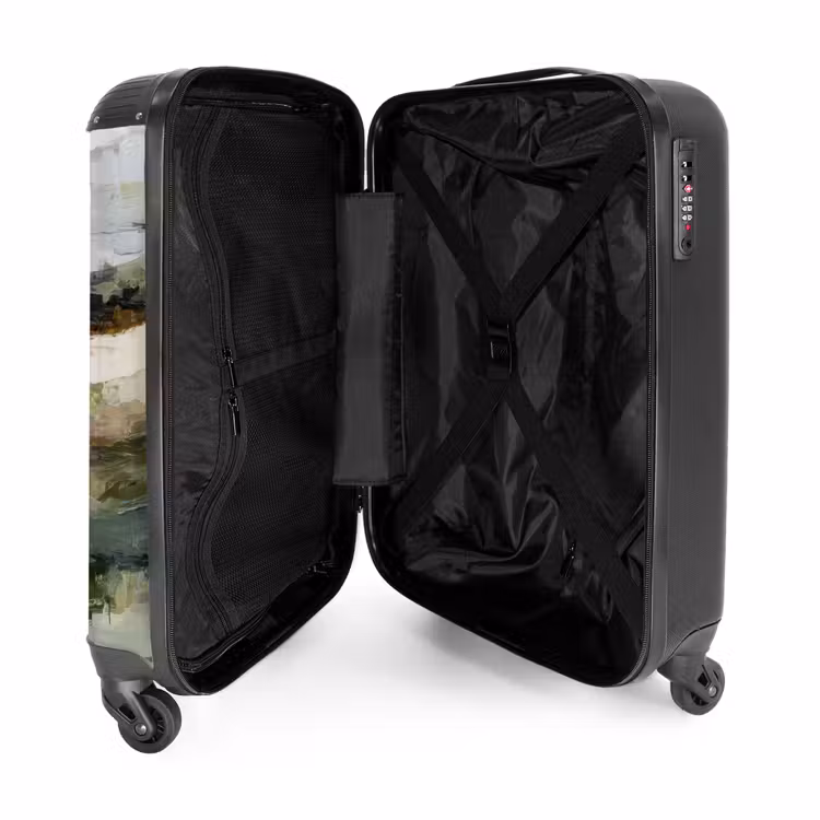 Suitcase - Brush strokes - Green - Abstract - Japandi — 3
