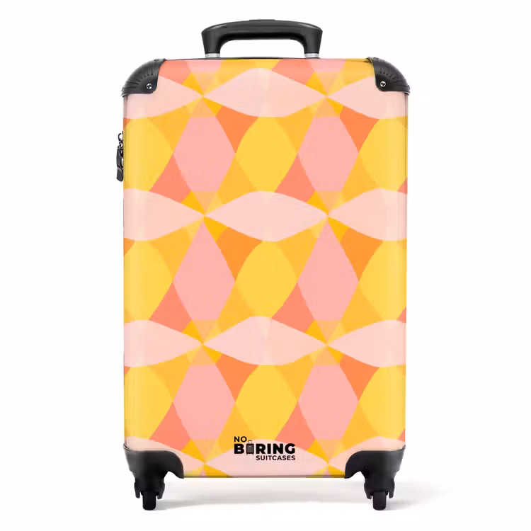 Suitcase - Colorful - Checkered pattern - Leaf shapes — 1