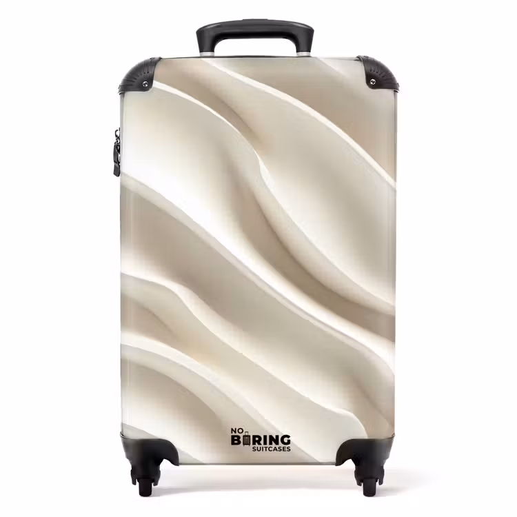 Suitcase - Diagonal - Waves - Cream — 1
