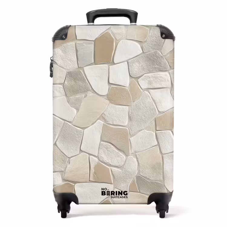 Suitcase - Mosaic - Stones - Beige — 1
