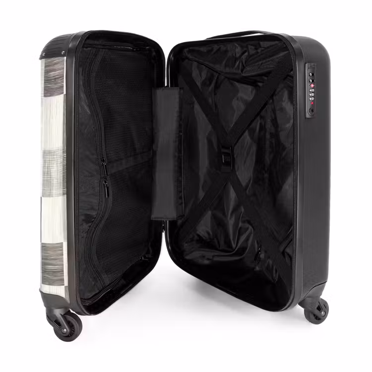 Suitcase - Pattern - Checkerboard - Woodgrain — 3