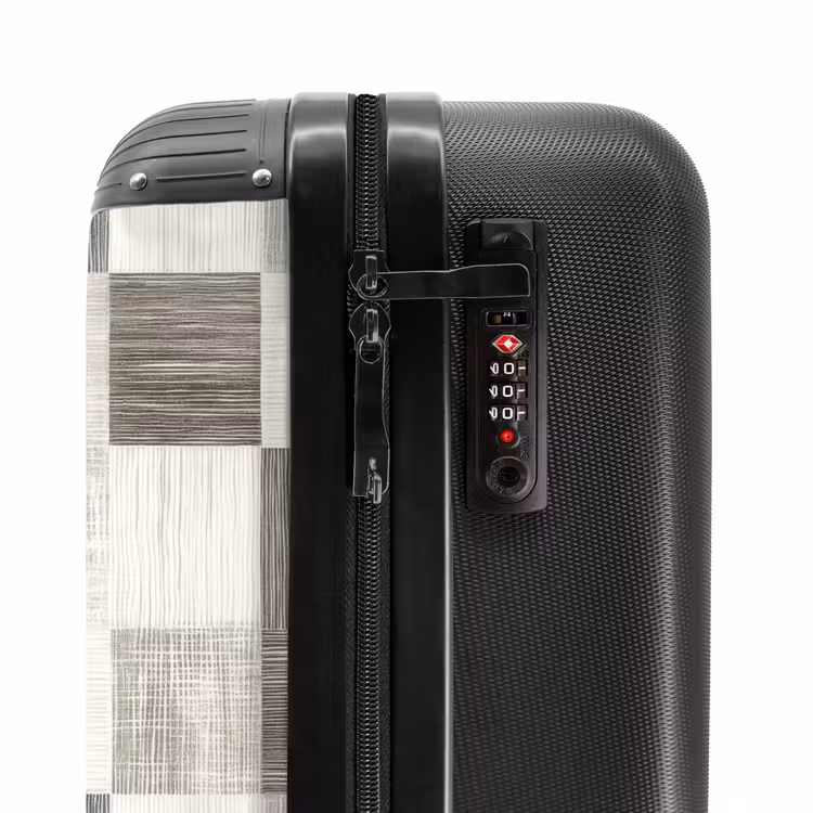 Suitcase - Pattern - Checkerboard - Woodgrain — 5