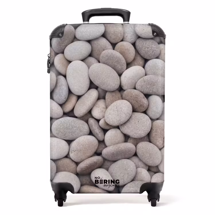 Suitcase - Pebbles - Stones - Gray — 1