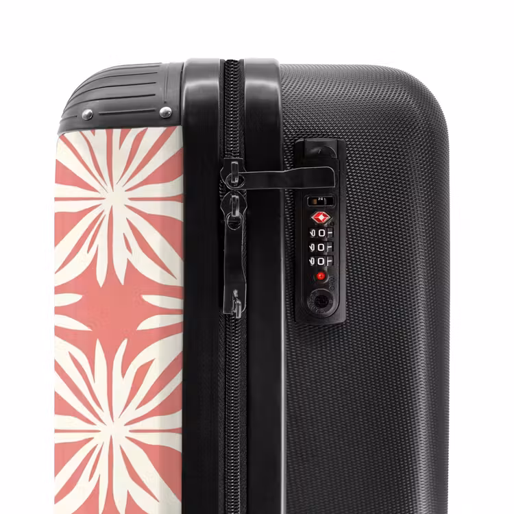Suitcase - Pink - Floral motif - White - Modern — 5