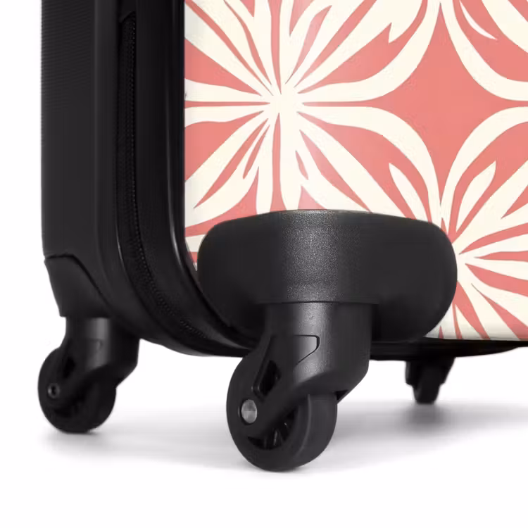 Suitcase - Pink - Floral motif - White - Modern — 6