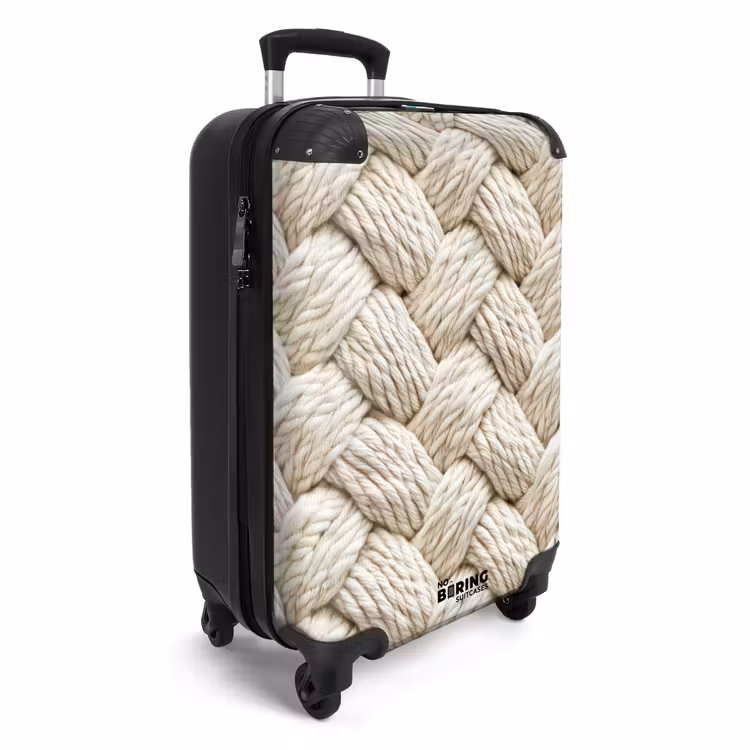 Suitcase - Rope - Knitted - Beige — 4