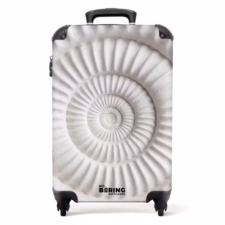 Suitcase - Shell - Spiral - White — 1