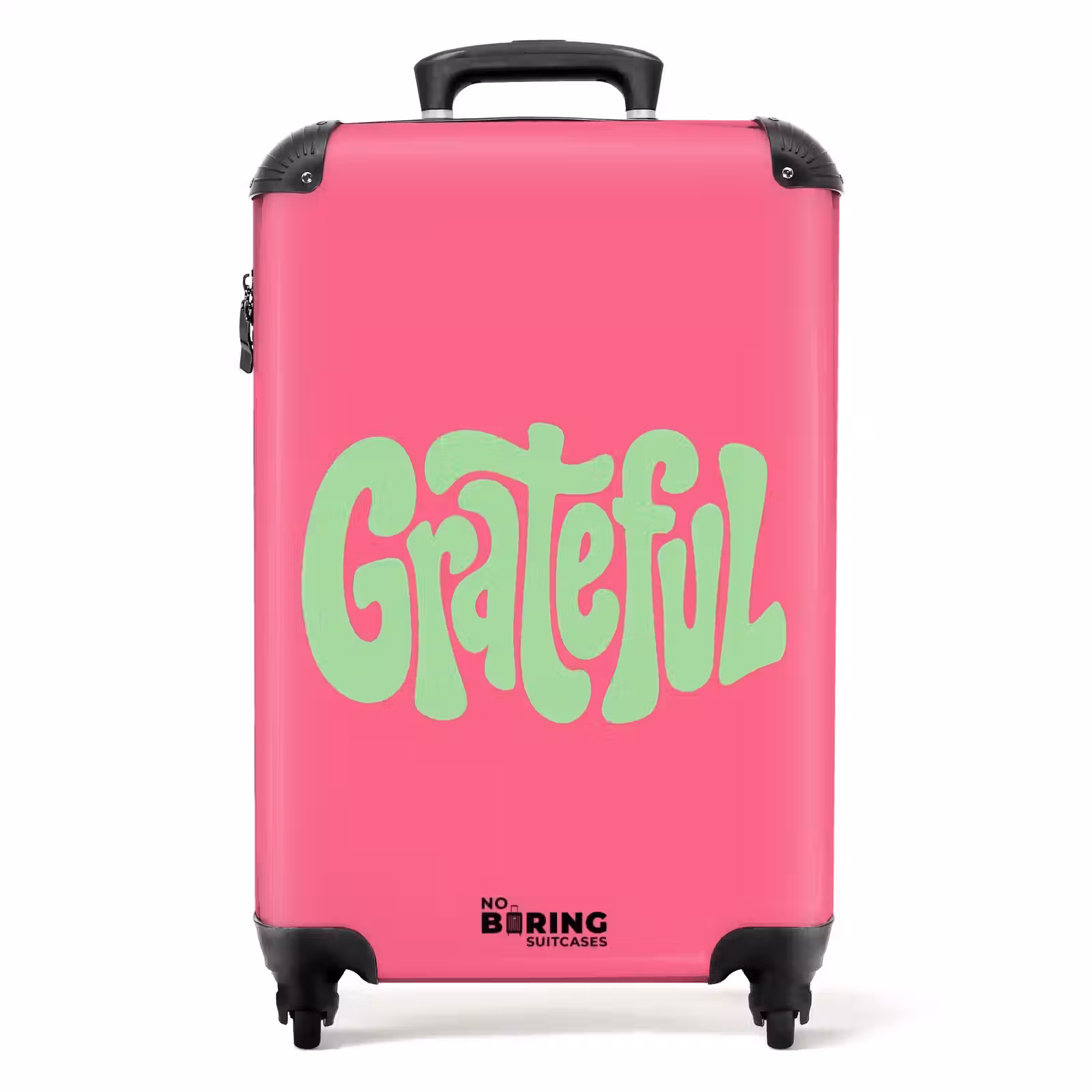 Suitcase - Grateful - Green - Graphic - Flowing — 1