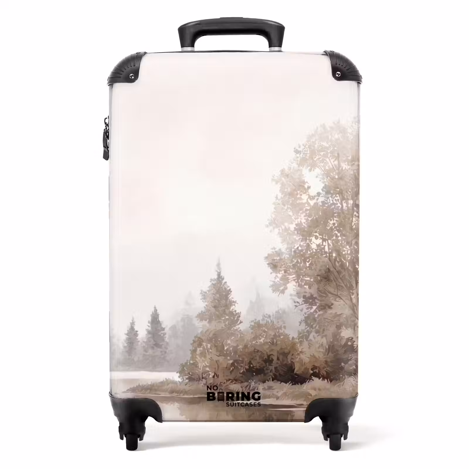 Suitcase - River landscape - Minimalist - Earth tones — 1