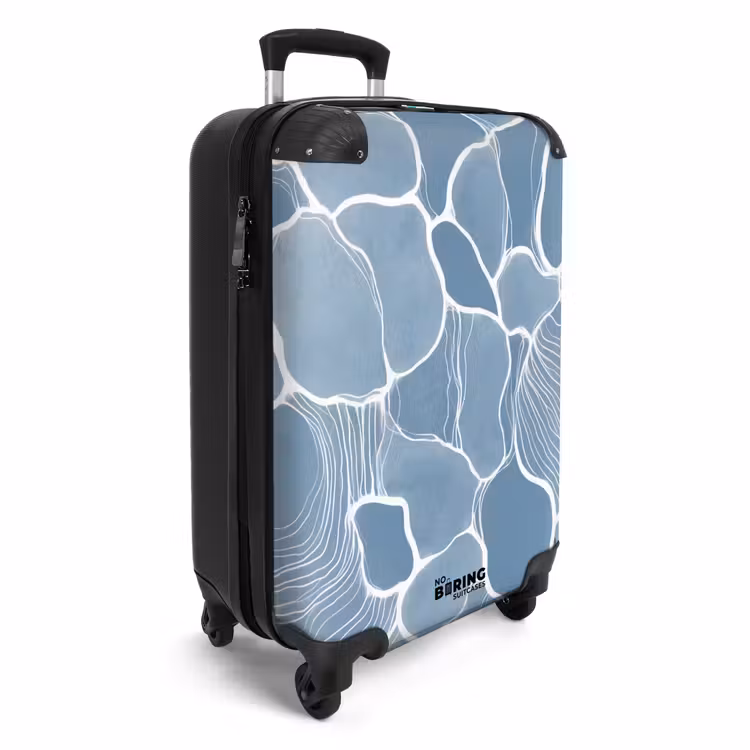 Suitcase - Abstract - Blue - Leaves — 4