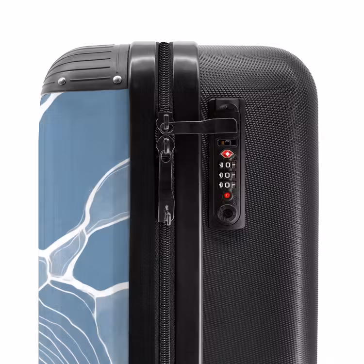 Suitcase - Abstract - Blue - Leaves — 5
