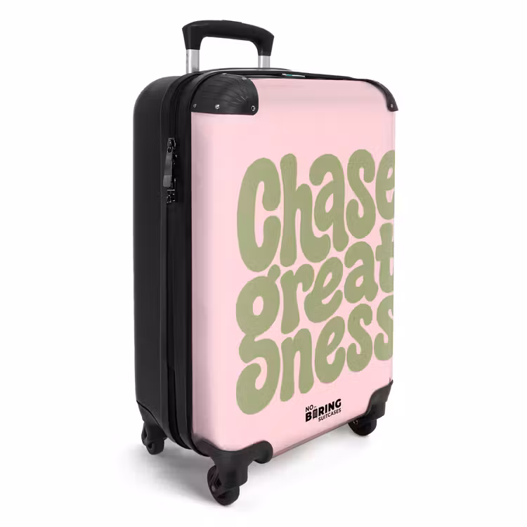 Suitcase - Chase greatness - Green - Pink - Retro — 4