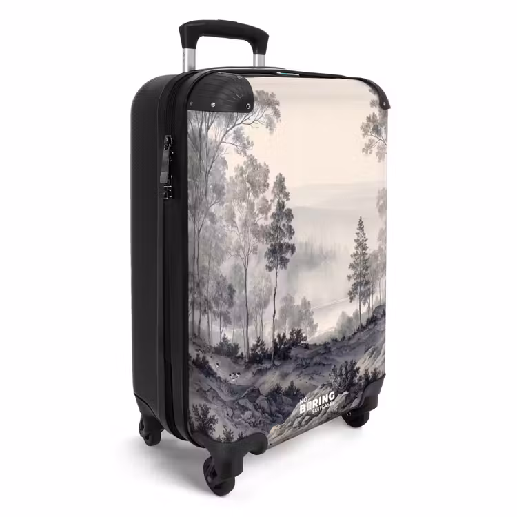 Suitcase - Foggy - Mountain landscape - Illustration — 4
