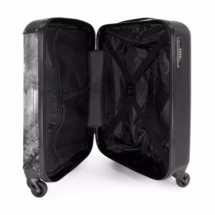 Suitcase - Forest - Deer - Black - White — 3