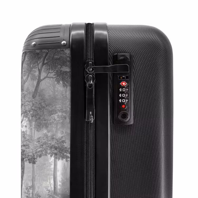 Suitcase - Forest - Deer - Black - White — 5