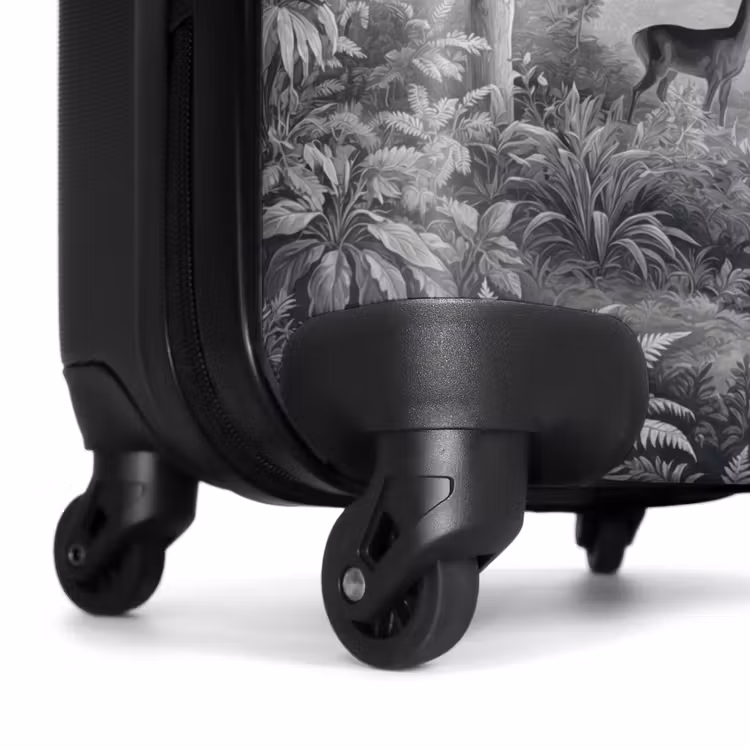 Suitcase - Forest - Deer - Black - White — 6