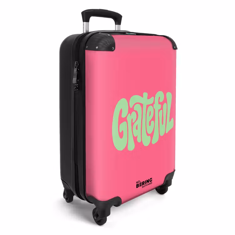 Suitcase - Grateful - Green - Graphic - Flowing — 4