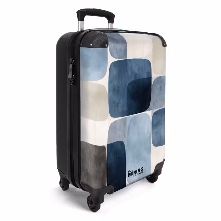 Suitcase - Pattern - Blue - Squares — 4