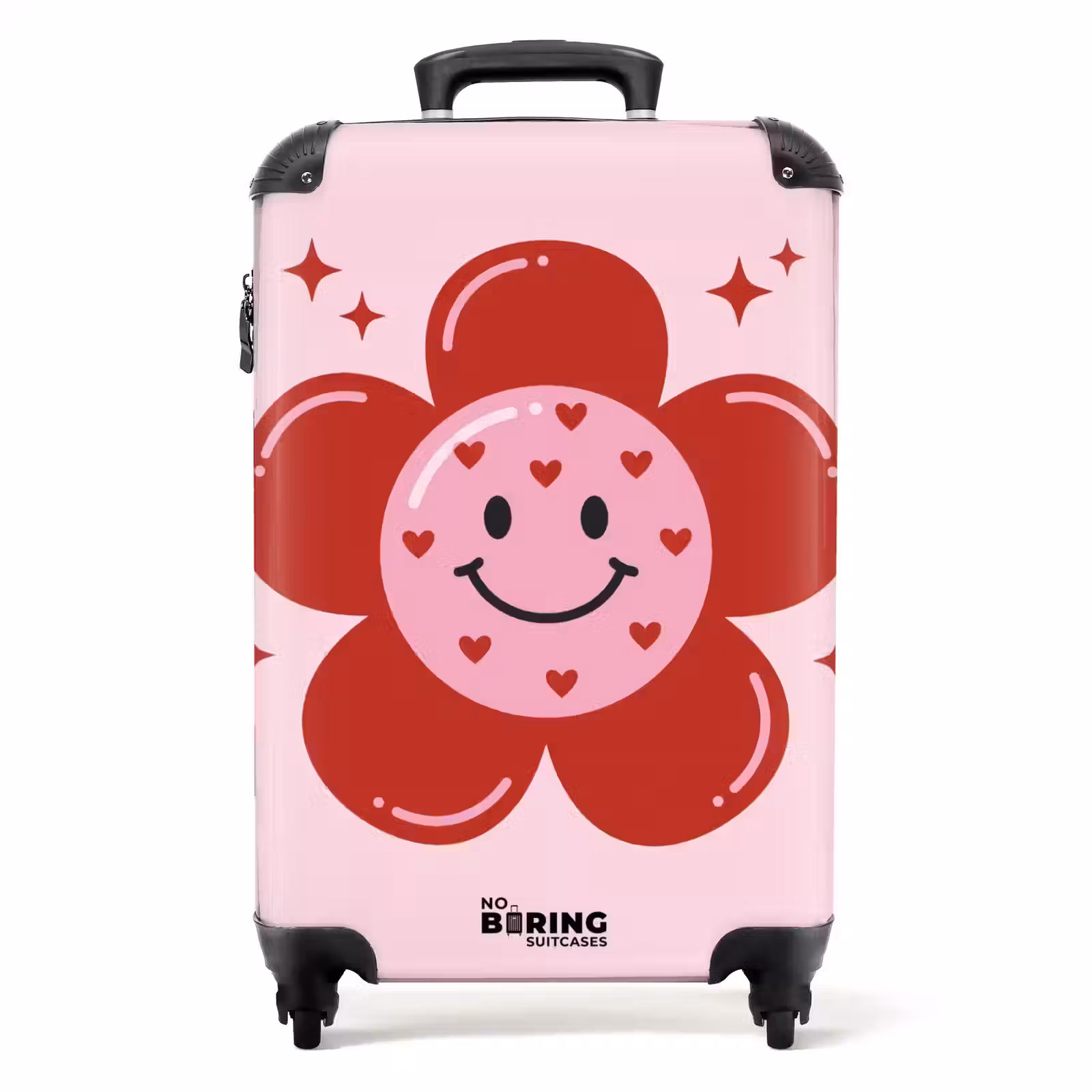 Suitcase - Flower - Pink - Hearts — 1