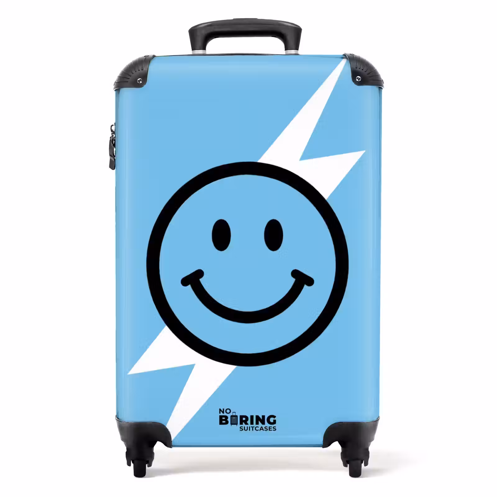 Suitcase - Smiley - Blue - Lightning — 1