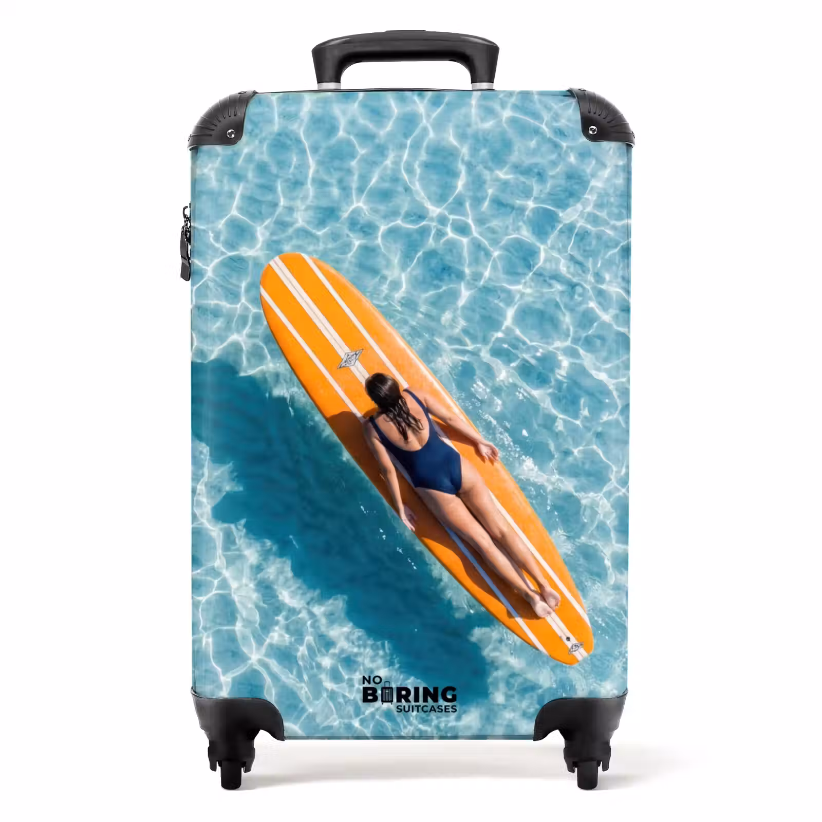 Suitcase - Surfboard - Water - Swimsuit - Orange — 1