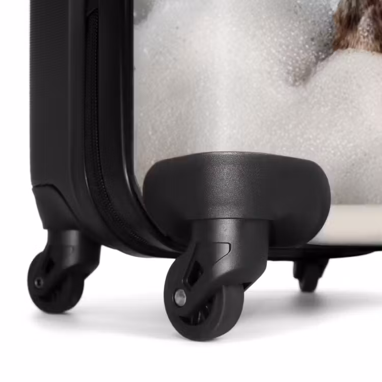 Suitcase - Dachshund - Bath - Foam - Water drops — 6