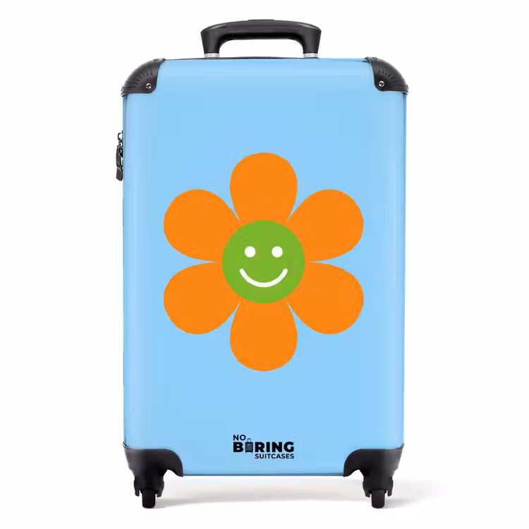 Suitcase - Flower - Smiley - Colorful — 1