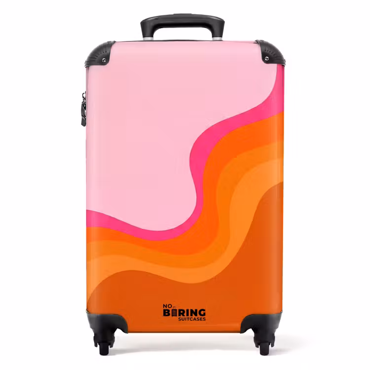 Suitcase - Retro - Waves - Colorful — 1