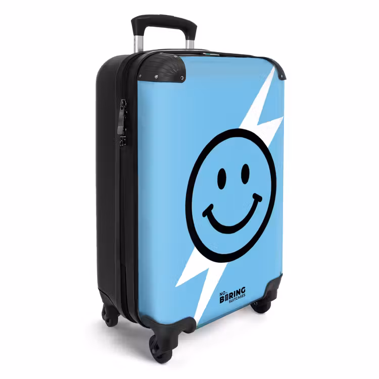Suitcase - Smiley - Blue - Lightning — 4
