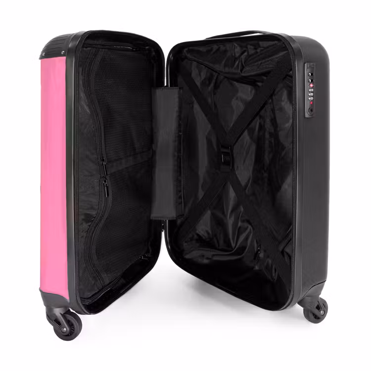Suitcase - Smiley - Flower - Pink — 3