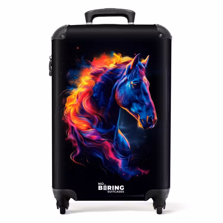 Suitcase - Side view of a horse with fiery mane — 1
