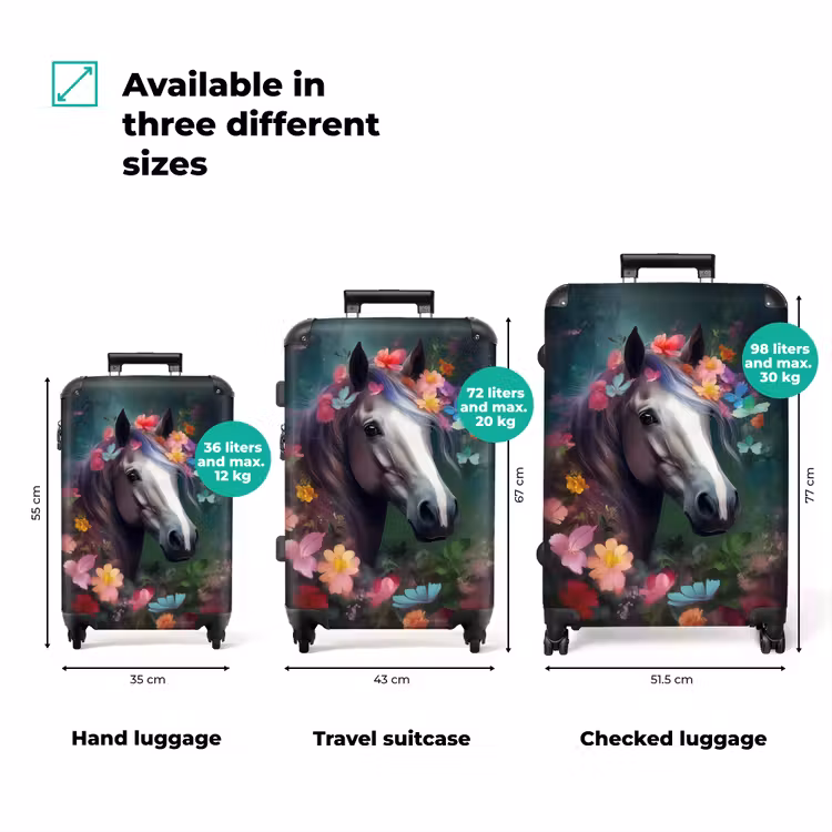 Suitcase - Suitcase - Horse - Nature - Flowers - Forest - Animals — 3