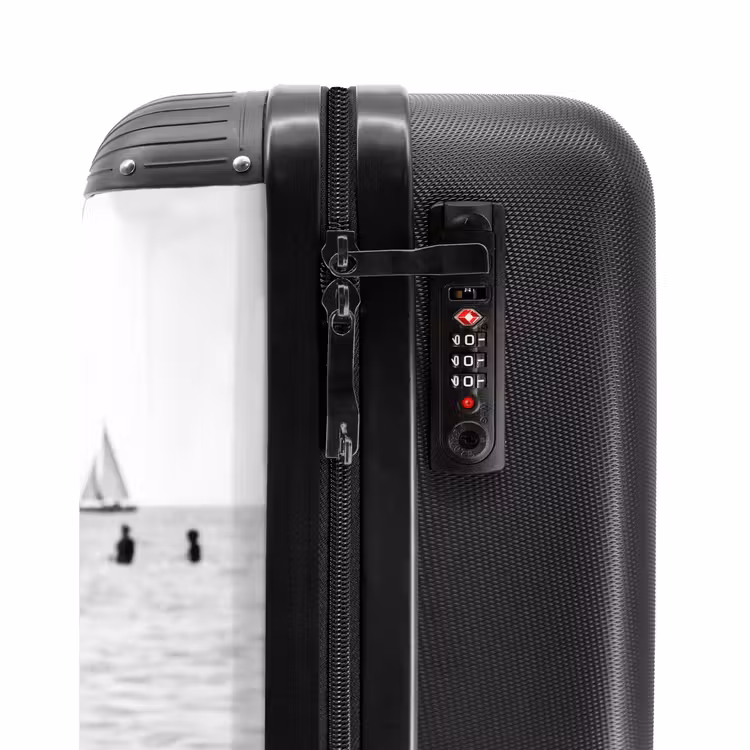 Suitcase - Sun hat - Beach - Black - White — 5