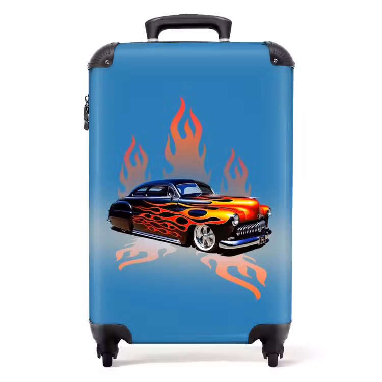 Suitcase - Hotrod flames — 1