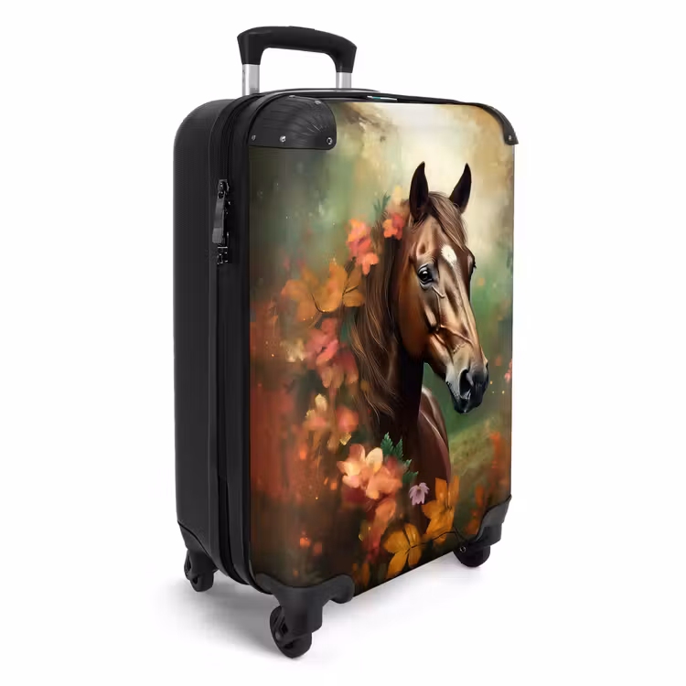 Suitcase - Suitcase - Horse - Flowers - Nature - Animals - Forest - Orange — 4