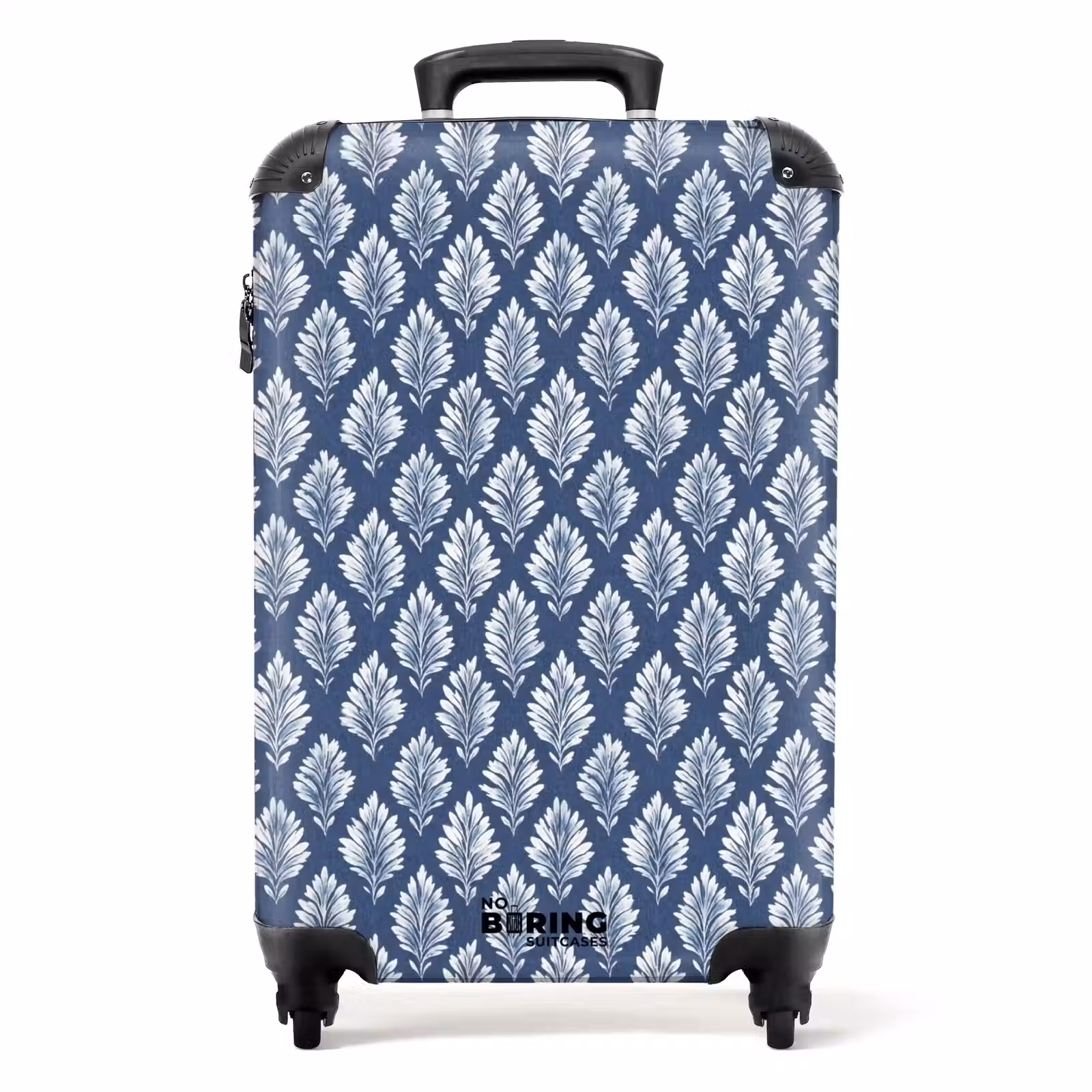 Suitcase - Leaf pattern blue — 1