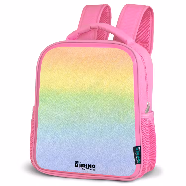 Kids backpack - Pink - Pastel rainbow of chalk — 4