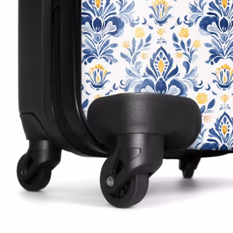 Suitcase - Baroque pattern blue yellow — 6