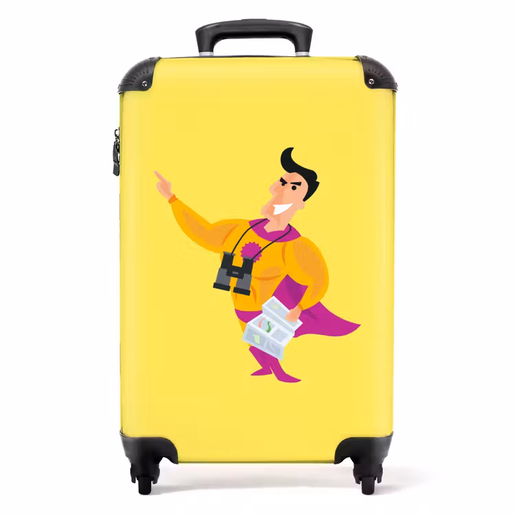 Suitcase - HolidayDiscounter - Tourguide - Cartoon — 1