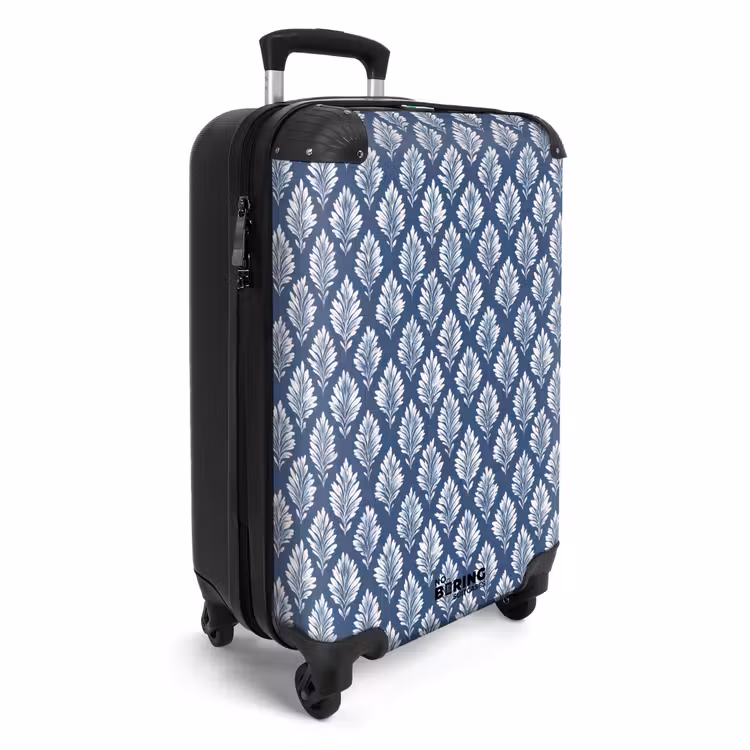 Suitcase - Leaf pattern blue — 4